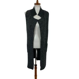 IJOAH Cardigan ML Gray Sleeveless Knit Mohair NWT Soft Layering Boho Luxe